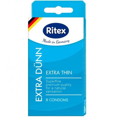 Ультратонкие презервативы RITEX EXTRA DUNN - 8 шт., фото