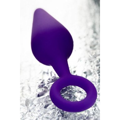 Фиолетовая анальная втулка с ограничительным колечком - 11,5 см. фото 10