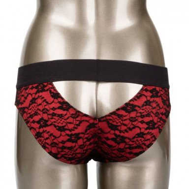 Красно-черные страпон-трусики Pegging Panty Set - размер L-XL фото 2