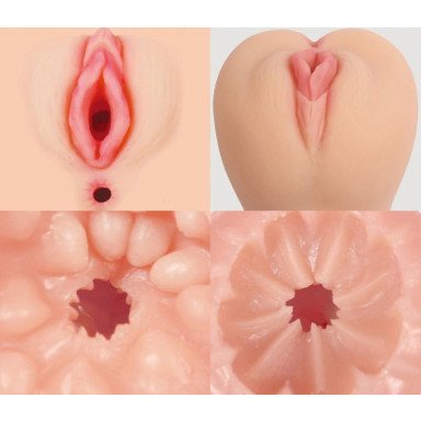 Телесный мастурбатор-вагина с рельефом BELLANA фото 3