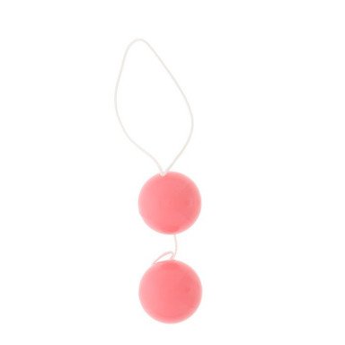 Розовые вагинальные шарики Vibratone DUO-BALLS, фото