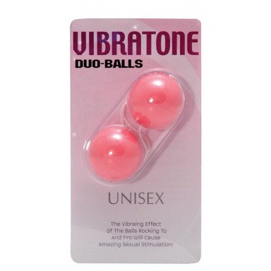 Розовые вагинальные шарики Vibratone DUO-BALLS фото 2