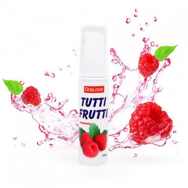 Гель-смазка Tutti-frutti с малиновым вкусом - 30 гр. фото 2