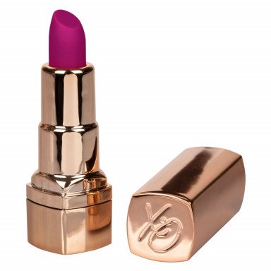 Золотистый вибратор-помада с пурпурным мягким кончиком Hide Play Rechargeable Lipstick, фото