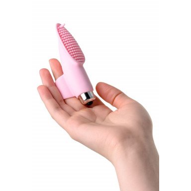 Нежно-розовая вибронасадка на палец JOS TWITY - 10,2 см. фото 8