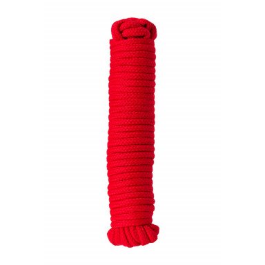 Красная текстильная веревка для бондажа - 1 м. фото 2