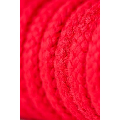 Красная текстильная веревка для бондажа - 1 м. фото 7