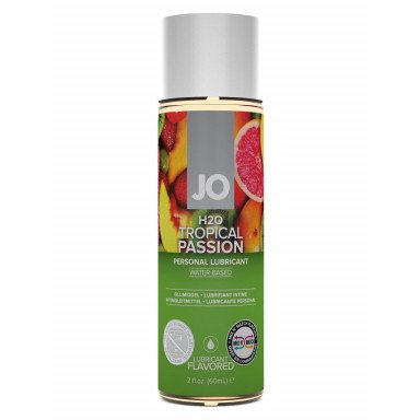 Лубрикант на водной основе с ароматом тропических фруктов JO Flavored Tropical Passion - 60 мл., фото