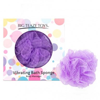 Фиолетовая губка для ванны с вибропулей Vibrating Bath Sponge фото 3
