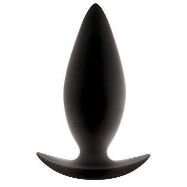 Чёрная анальная пробка для ношения Renegade Spades Medium - 10,1 см., фото