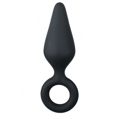 Черная малая анальная пробка Pointy Plug - 8,5 см., фото