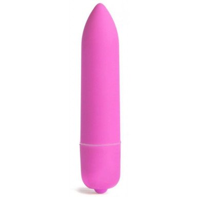 Розовая вибропуля X-Basic Long Bullet-10 speeds - 9 см., фото
