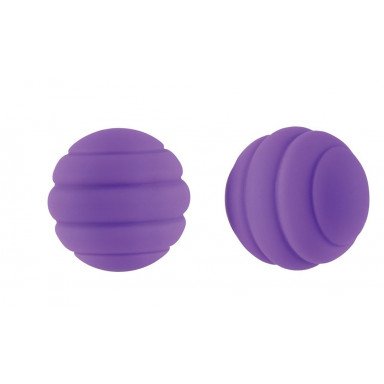 Фиолетовые стальные вагинальные шарики с силиконовым покрытием, фото