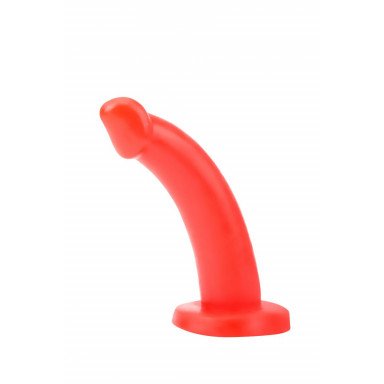 Красный страпон Thumper Strap-on на ремешках - 18 см. фото 3