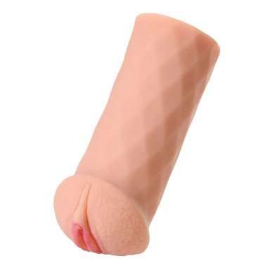Телесный мастурбатор-вагина ELEGANCE с ромбами по поверхности, фото