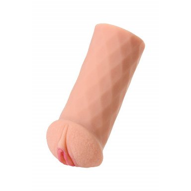 Телесный мастурбатор-вагина ELEGANCE с ромбами по поверхности фото 2