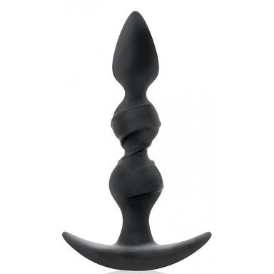 Черная витая пробка-елочка с ограничителем - 16 см., фото