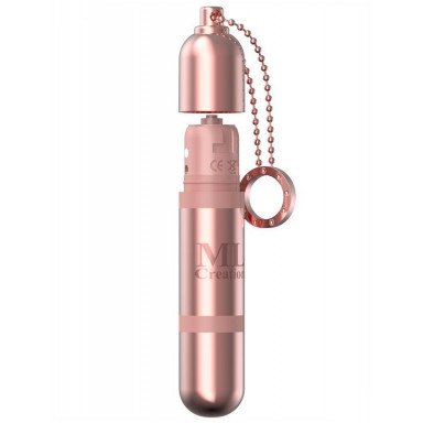 Розовый мини-вибратор на цепочке Glittering Bullet - 9 см. фото 2