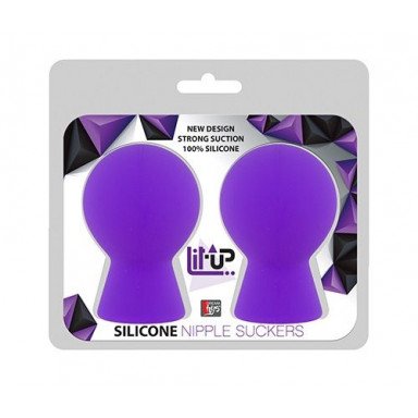 Фиолетовые присоски для груди LIT-UP NIPPLE SUCKERS SMALL PURPLE фото 2