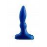Синий анальный стимулятор Beginners p-spot massager - 11 см., фото
