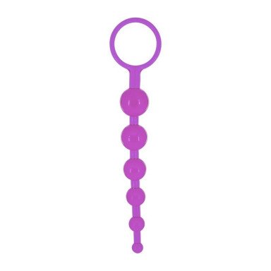 Фиолетовая анальная цепочка DRAGONZ TALE ANAL - 20 см., фото