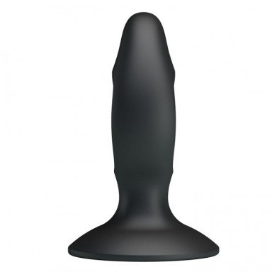 Чёрный массажёр простаты Silicone Butt Plug - 9,3 см. фото 4