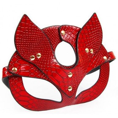 Красная игровая маска с ушками фото 2