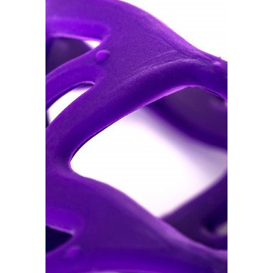 Фиолетовая насадка-сетка на пенис - 7,5 см. фото 4