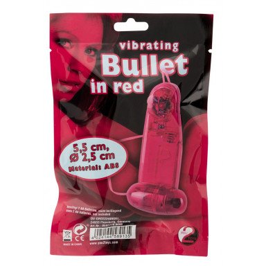 Красное виброяичко с пультом Bullet in Red фото 2