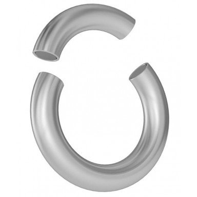 Серебристое магнитное кольцо-утяжелитель фото 2