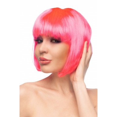 Ярко-розовый парик Ахира фото 2