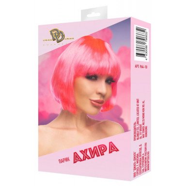 Ярко-розовый парик Ахира фото 3