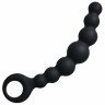 Чёрная упругая анальная цепочка Flexible Wand - 18 см., фото