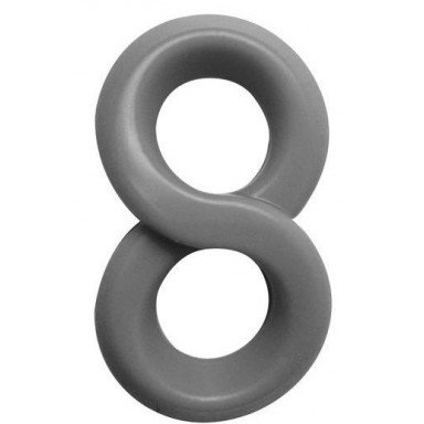 Серое эрекционное кольцо на пенис RINGS LIQUID SILICONE, фото
