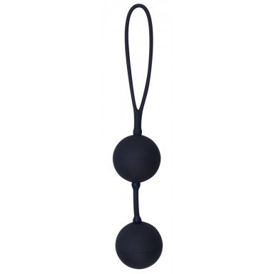 Черные вагинальные шарики с петлёй Black Velvets, фото