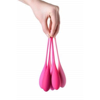Набор из 6 розовых вагинальных шариков Eromantica K-ROSE фото 7