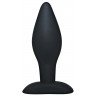 Чёрный анальный стимулятор Silicone Butt Plug Large - 12 см., фото